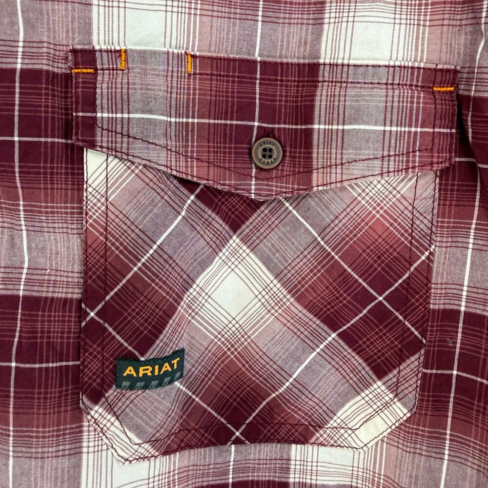 Ariat Rebar Plaid Work Shirt XL Tall - Picture 5 of 6